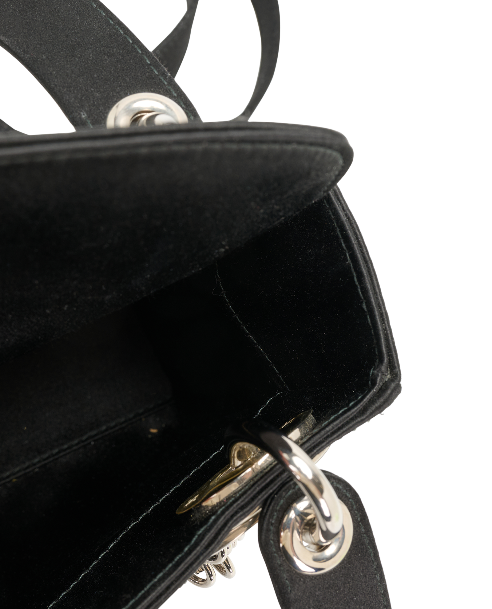 Embellished Mini Lady Dior, &pound;2,800, Handbags, Black, Satin, Other view